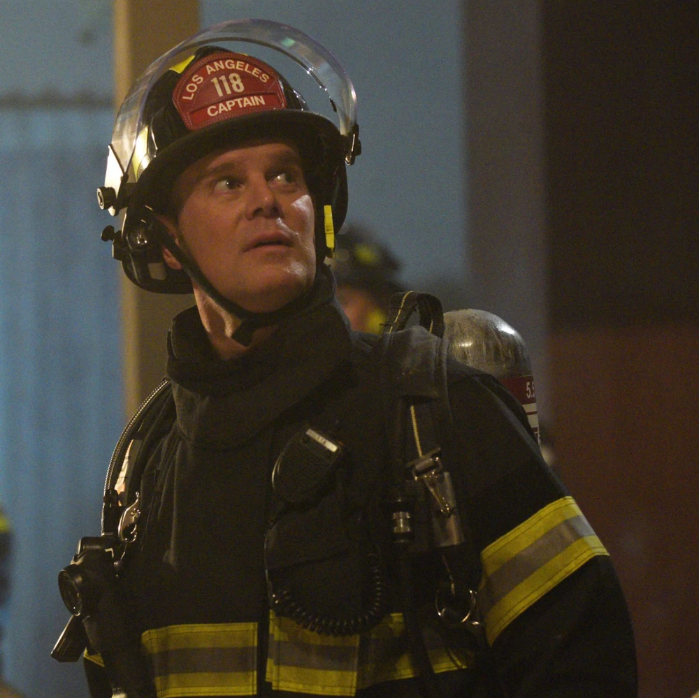 Promo image for episode 1.05, showing Bobby Nash in his firefighting gear